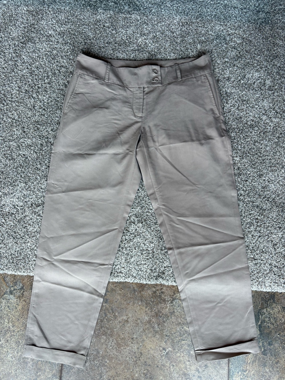 LOFT Marisa pant Cropped Ankle Pants in Taupe